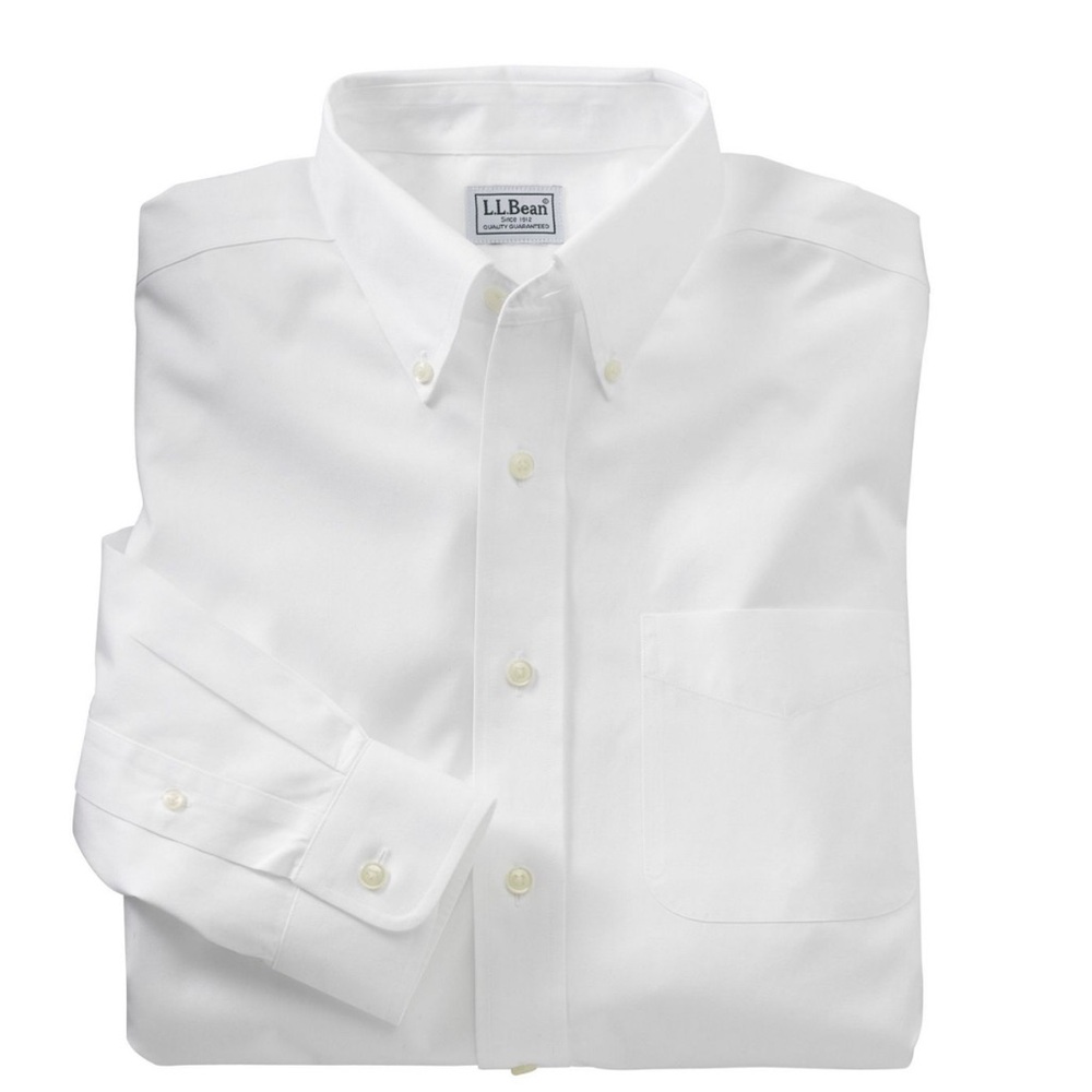LL Bean White Button Up NWOT